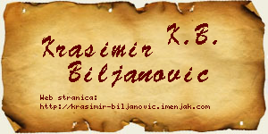 Krasimir Biljanović vizit kartica